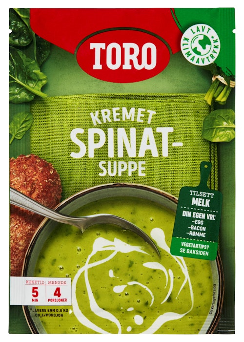 Bilde: © Toro / Kolonial.no Toro Spinatsuppe Kremet 79 g