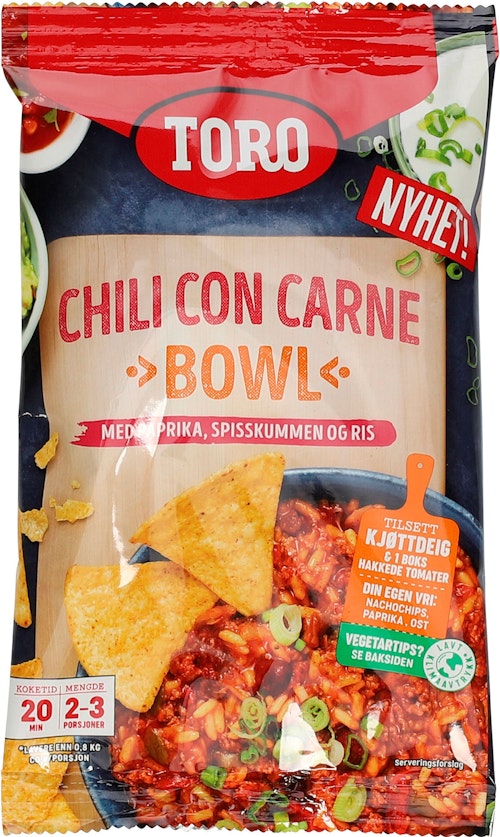 Bilde: © Toro / Kolonial.no Toro Chili Con Carne Bowl 150 g