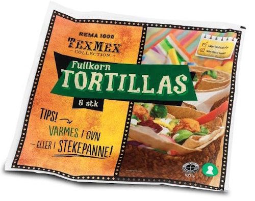 Bilde: © REMA 1000 / Kolonial.no REMA 1000 Fullkorntortillas ca 25 cm