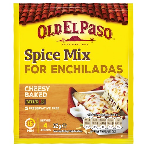 Bilde: © Old El Paso / Kolonial.no Old El Paso Enchilada Spice Mix 22 g