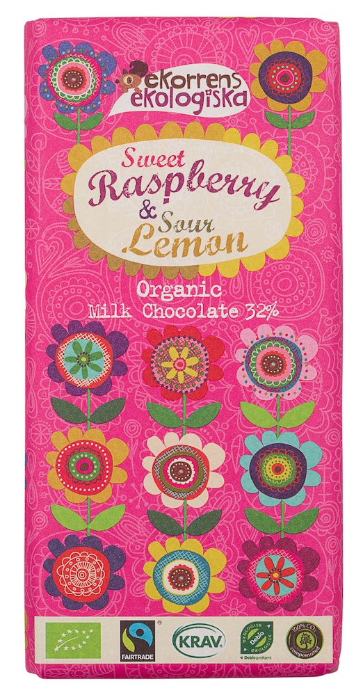 Ekorrens Sweet Raspberry & Sour Lemon Økologisk