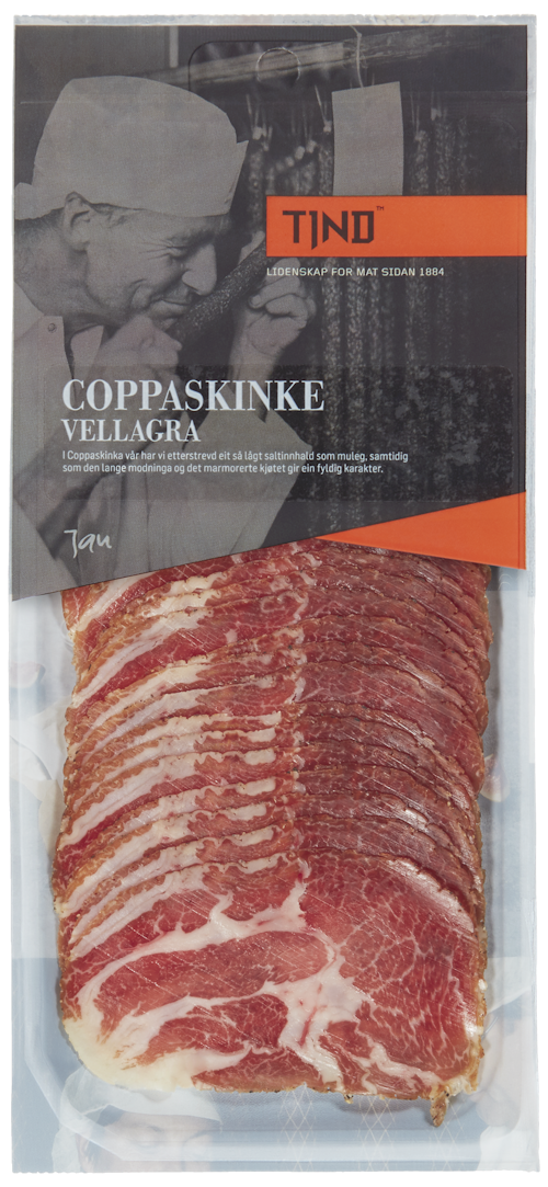 Bilde: © TIND / Oda TIND Vellagra Coppaskinke 100 g