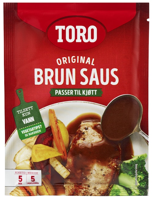 Bilde: © Toro / Kolonial.no Toro Brun saus uten løk 44 g