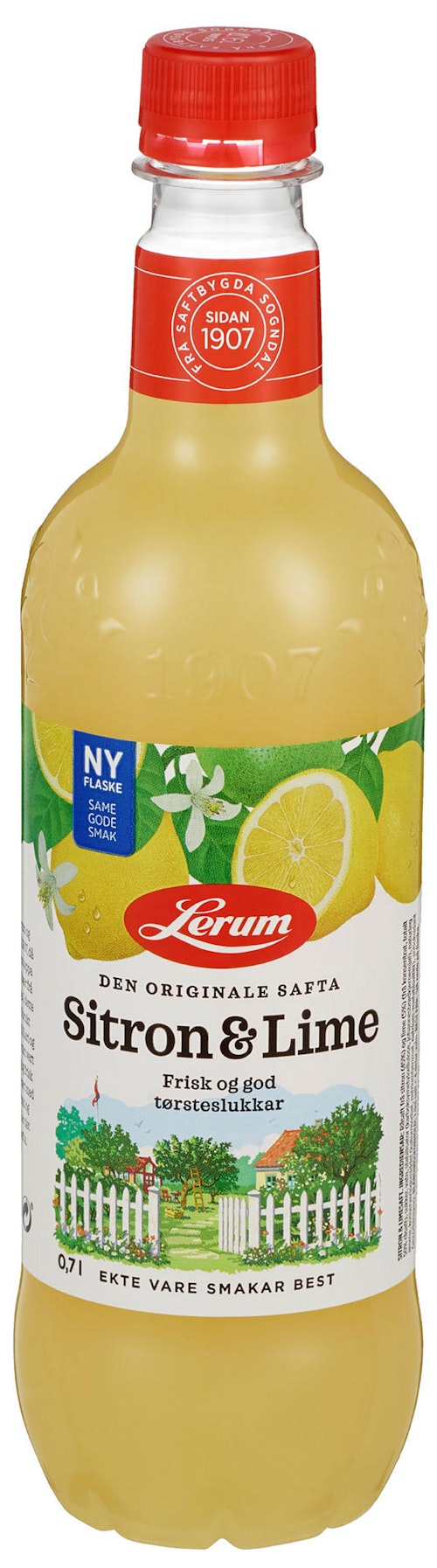 Bilde: © Lerum / Kolonial.no Lerum Sitron & Limesaft 0,7 l