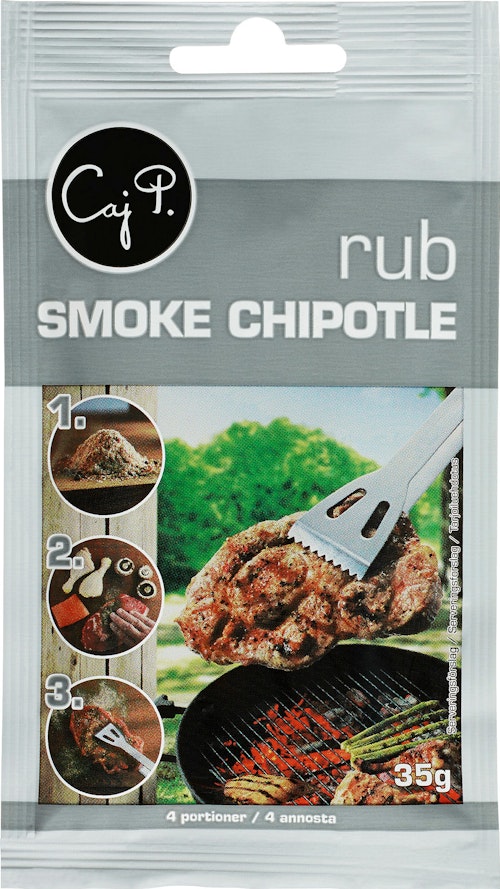 Bilde: © Caj P / Kolonial.no Caj P Rub Smoke Chipotle 35 g