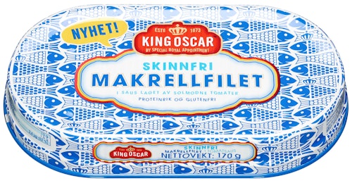 Bilde: © King Oscar / Kolonial.no King Oscar Skinnfri Makrell 170 g