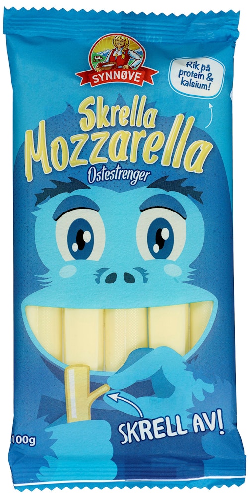 Bilde: © Synnøve / Kolonial.no Synnøve Mozzarella Ostestrenger 100 g
