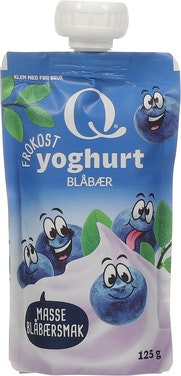 Bilde: © Q-meieriene / Oda Q-meieriene Q Frokostyoghurt Blåbær Porsjonspose