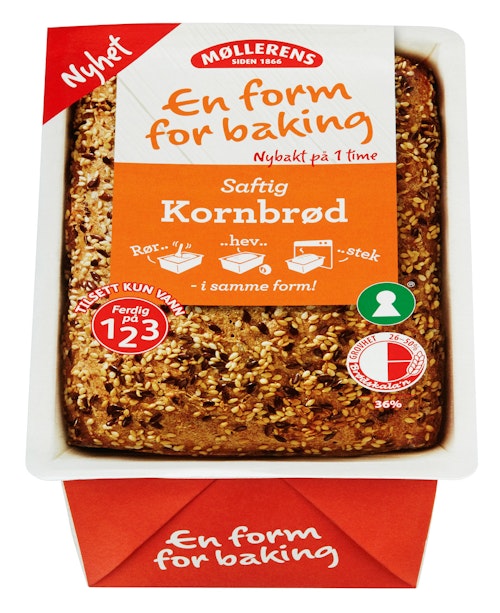 Bilde: © Møllerens / Kolonial.no Møllerens Kornbrød En Form For Baking, 400 g