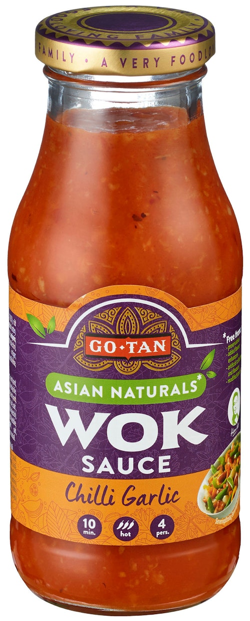 Bilde: © Go Tan / Kolonial.no Go Tan Chili Hvitløk Wok 240 ml