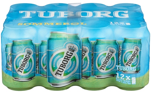 Bilde: © Ringnes / Kolonial.no Ringnes Tuborg Sommerøl 12 x 0,33l, 3,96 l