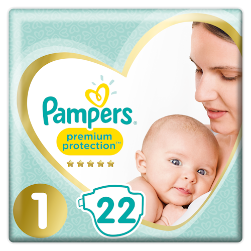 Bilde: © Pampers / Oda Pampers Pampers Premium Protection New baby Str.1 2-5kg, 22 stk