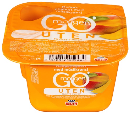 Bilde: © Tine / Kolonial.no Tine Go'morgen ZERO Mango, 190 g