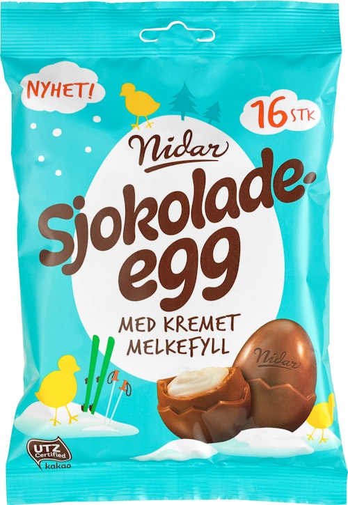 Bilde: © Nidar / Kolonial.no Nidar Sjokoladeegg 187 g