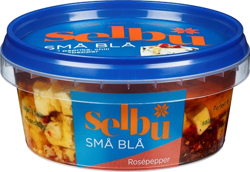 Bilde: © Selbu / Kolonial.no Selbu Selbu Små Blå Med Paprika, Chili Og Rosépepper 150 g