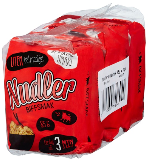 Bilde: © REMA 1000 / Oda REMA 1000 Nudler med Biffsmak 5stk x 85g