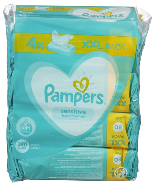 Bilde: © Pampers / Oda Pampers Pampers Sensitive Wipes 4 pk, 320 stk