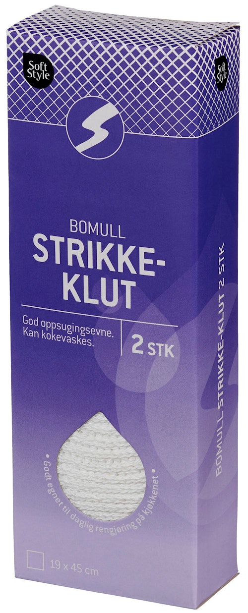 Bilde: © Soft Style / Kolonial.no Soft Style Strikkeklut Bomull 2stk 2 stk
