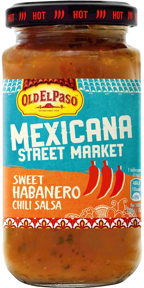 Bilde: © Old El Paso / Kolonial.no Old El Paso Restaurante Salsa Sweet Habanero 300 g