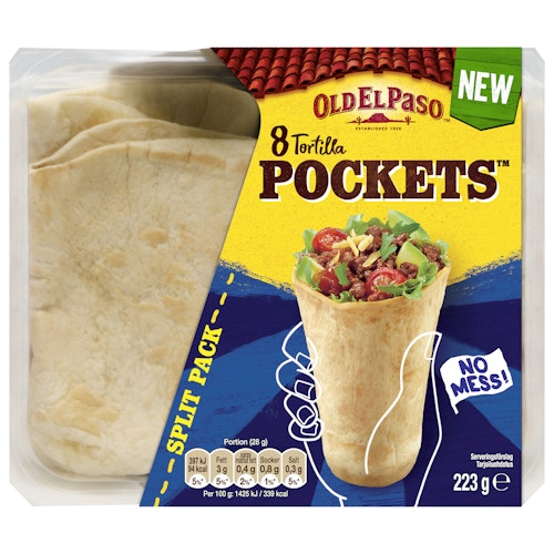Bilde: © Old El Paso / Oda Old El Paso Old El Paso Tortilla Pockets 8 stk, 223 g