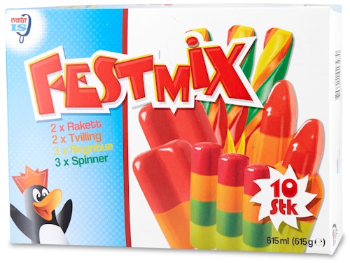 Bilde: © Eventyr Is / Kolonial.no Eventyr Is Is Fest Mix Multipk 10 stk, 620 g