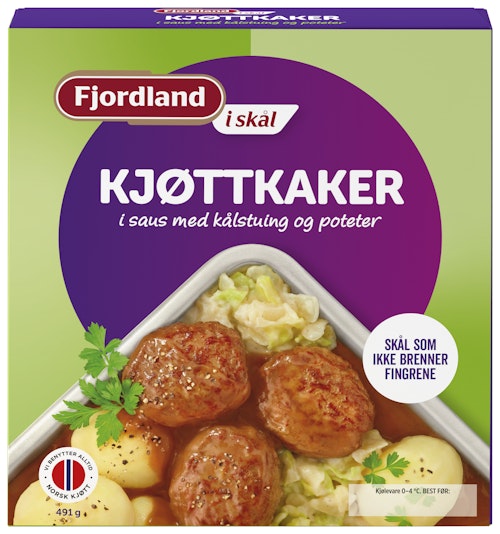 Bilde: © Fjordland / Kolonial.no Fjordland Fjordland Kjøttkaker med kålstuing 491 g
