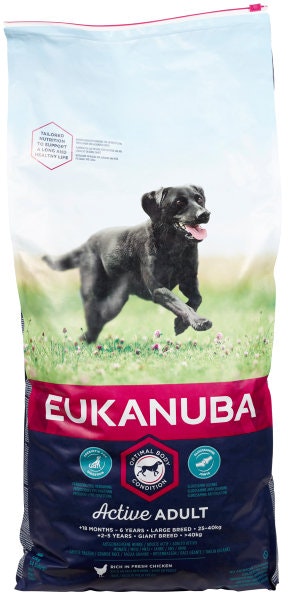 Bilde: © Eukanuba / Kolonial.no Eukanuba Active Adult Large Breed Kylling, 12 kg