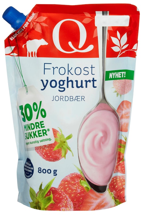 Bilde: © Q-meieriene / Oda Q-meieriene Q Frokostyoghurt Jordbær 800 g