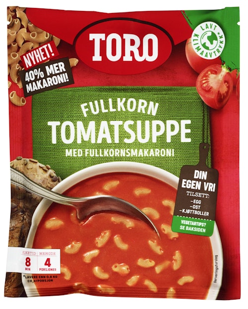 Bilde: © Toro / Oda Toro Tomatsuppe Fullkornsmakaroni 127 g