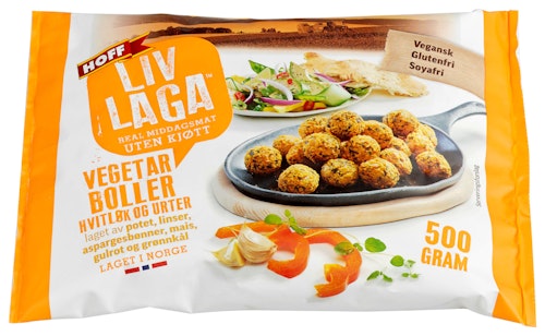 Bilde: © Hoff / Kolonial.no Hoff Vegetarboller med Hvitløk & Urter Liv Laga, 500 g