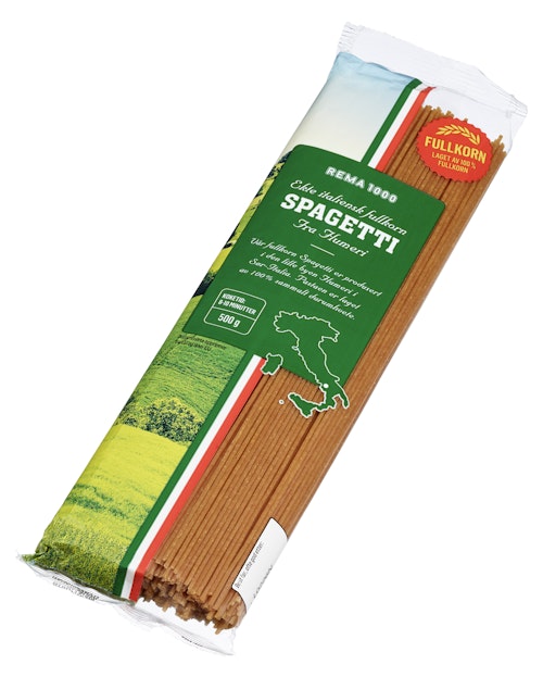 Bilde: © REMA 1000 / Kolonial.no REMA 1000 Fullkorn Spaghetti 500 g