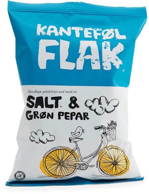 Kanteføl Potetchips Salt Og Grønn Pepper