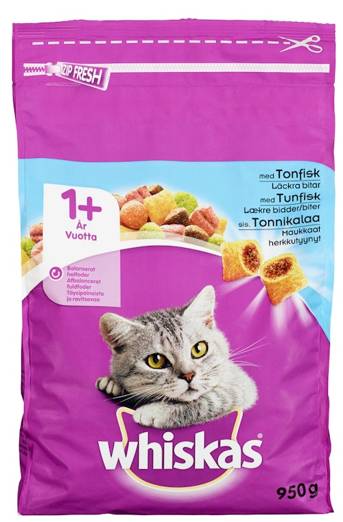 Bilde: © Whiskas / Kolonial.no Whiskas Whiskas 1+ Tunfisk 950 g