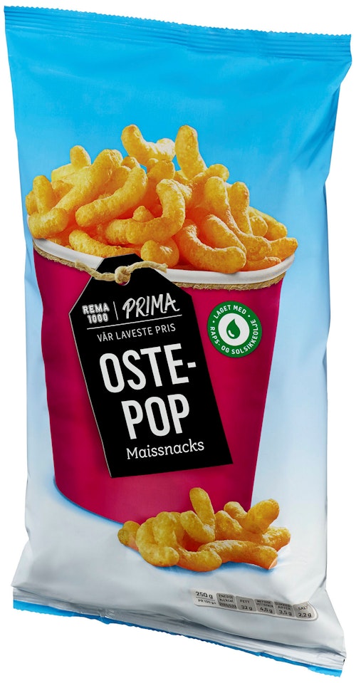 Bilde: © REMA 1000 / Kolonial.no REMA 1000 Ostepop 250 g