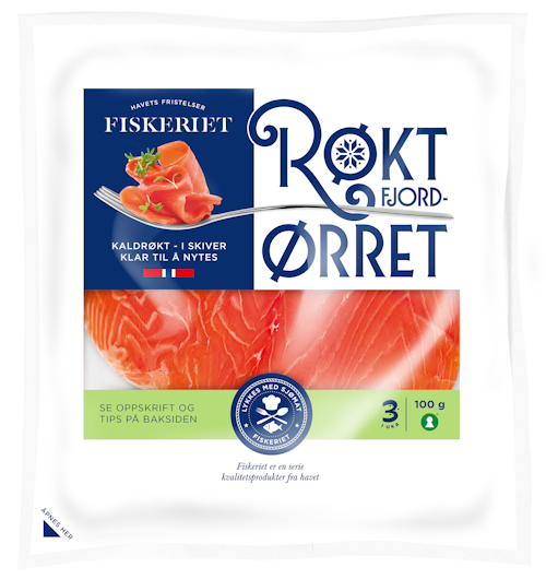 Bilde: © Fiskeriet / Oda Fiskeriet Røkt Ørret Skivet 100 g