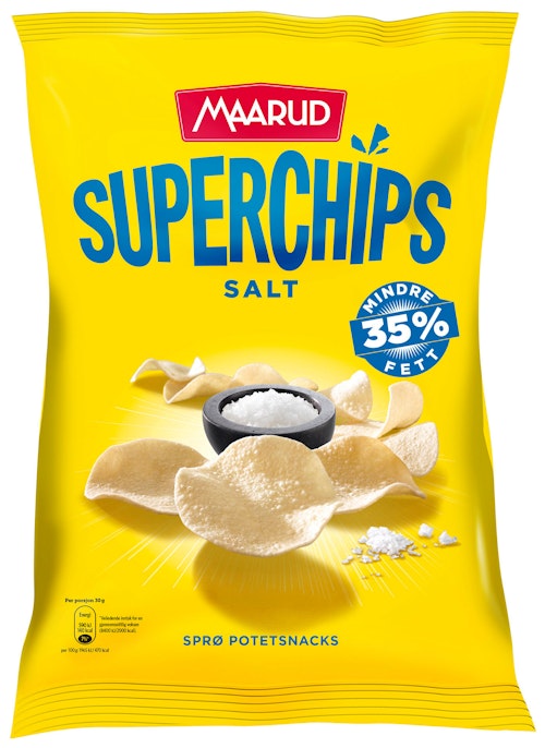 Bilde: © Maarud / Kolonial.no Maarud Superchips Salt, 135 g