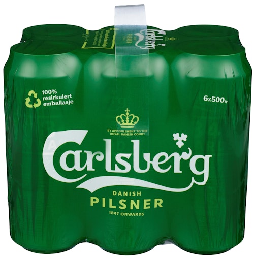 Bilde: © Carlsberg / Kolonial.no Carlsberg Carlsberg Pilsner 6x0,5 liter, 3 l