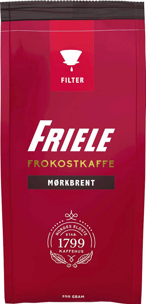 Bilde: © Friele / Oda Friele Friele Frokostkaffe Mørkbrent Filtermalt, 250 g