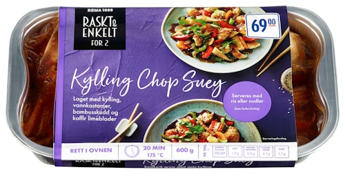 Bilde: © REMA 1000 / Kolonial.no REMA 1000 Kylling Chop Suey Til 2 Pers, 600 g