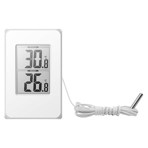 Bilde: © Clas Ohlson / Kolonial.no Clas Ohlson Termometer ute/inne 1,5m kabel 1 stk