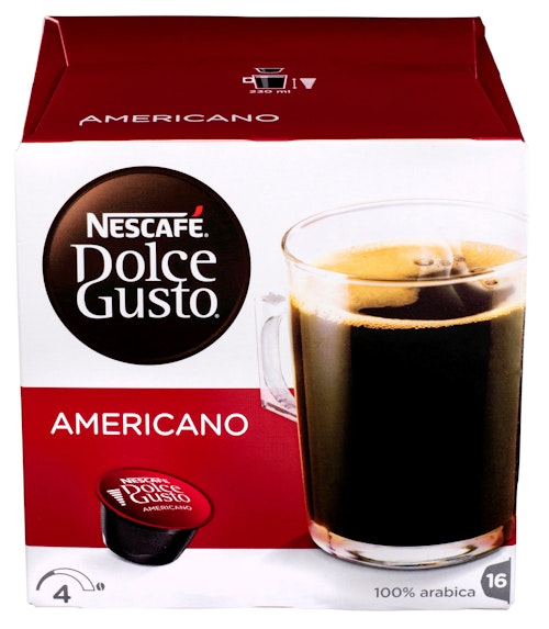 Bilde: © Dolce Gusto / Kolonial.no Dolce Gusto Dolce Gusto Americano Intensitet 4, 16 stk