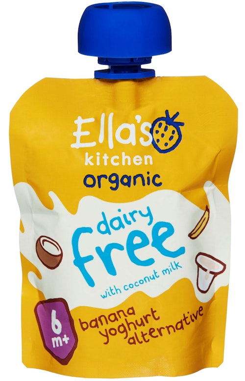 Ella's Kitchen Yoghurt Melkefri Banan Fra 6 mnd, 90 g
