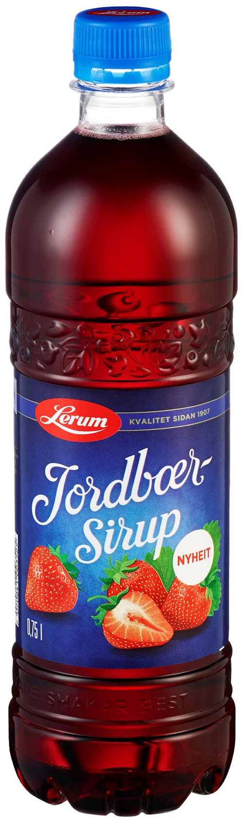 Bilde: © Lerum / Kolonial.no Lerum Jordbærsirup 0,75 l