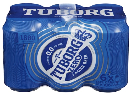 Bilde: © Tuborg / Oda Tuborg Tuborg 0,0% 6 x 0,33l, 1,98 l
