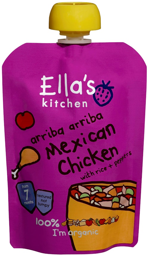 Bilde: © Ella's Kitchen / Kolonial.no Ella's Kitchen Mexican Chicken Økologisk, Fra 7 mnd, 130 g