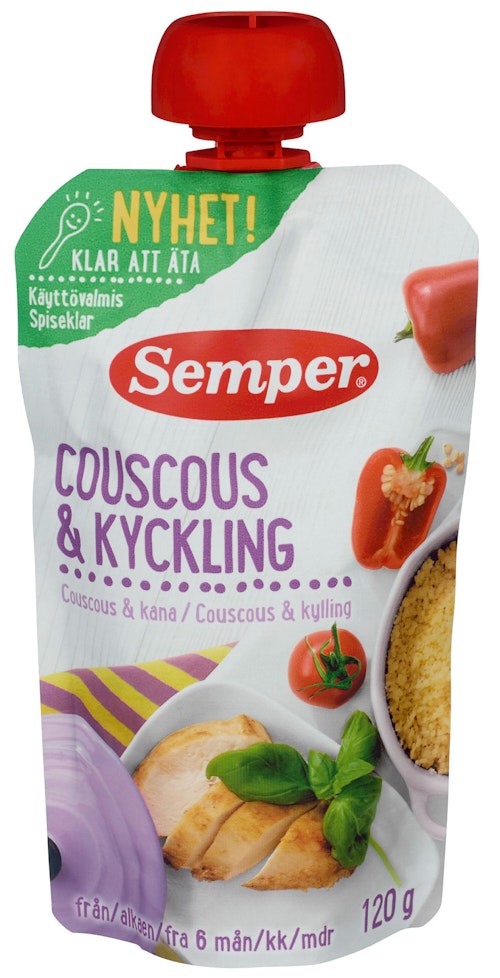 Bilde: © Semper / Kolonial.no Semper Couscous med Kylling Spiseklar Fra 6 mnd, 120 g