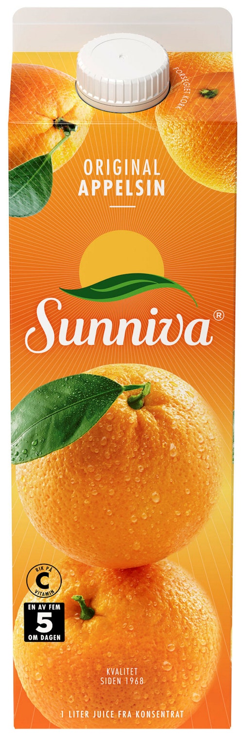 Bilde: © Sunniva / Kolonial.no Sunniva Appelsinjuice 1 l