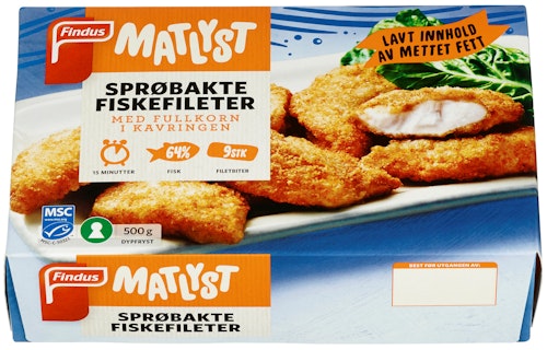 Bilde: © Findus / Kolonial.no Findus Sprøbakte Fiskefileter 500 g