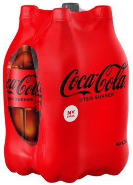 Bilde: © Coca-Cola / Oda Coca-Cola Coca-Cola Uten Sukker 4 X 1,5l, 6 l