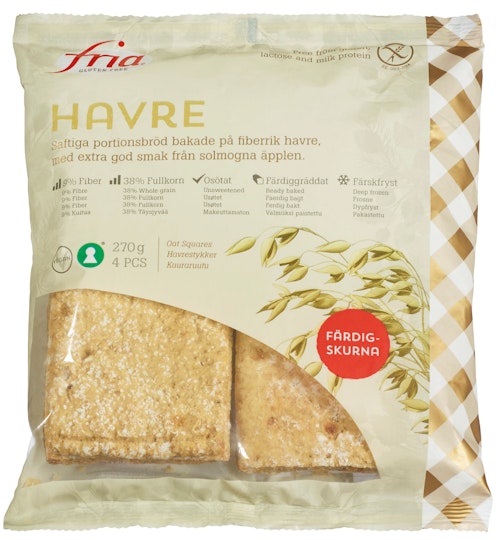 Bilde: © Fria / Kolonial.no Fria Havrerudstykker Glutenfri, 270 g